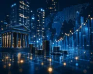 Financial services and fintech illustration